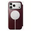 Custodia per smartphone Nomad Modern Leather Folio per iPhone 17 Pro Max — pelle, TPU, PC, alluminio, bordeaux, 16 cm (6,3 pollici)