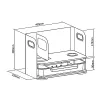 Organizer da scrivania con cassetto e caricabatterie wireless Ergo Office, bianco, max. 10kg, ER-441