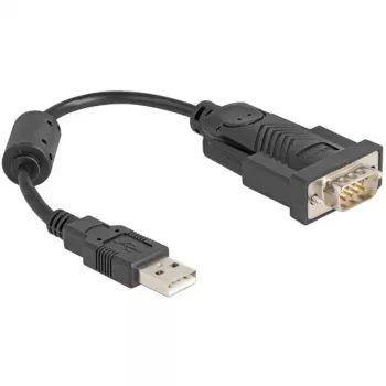 Adattatore DeLOCK USB 2.0 Type-A a seriale RS-232 D-Sub 9 poli connettore maschio 0,25 m