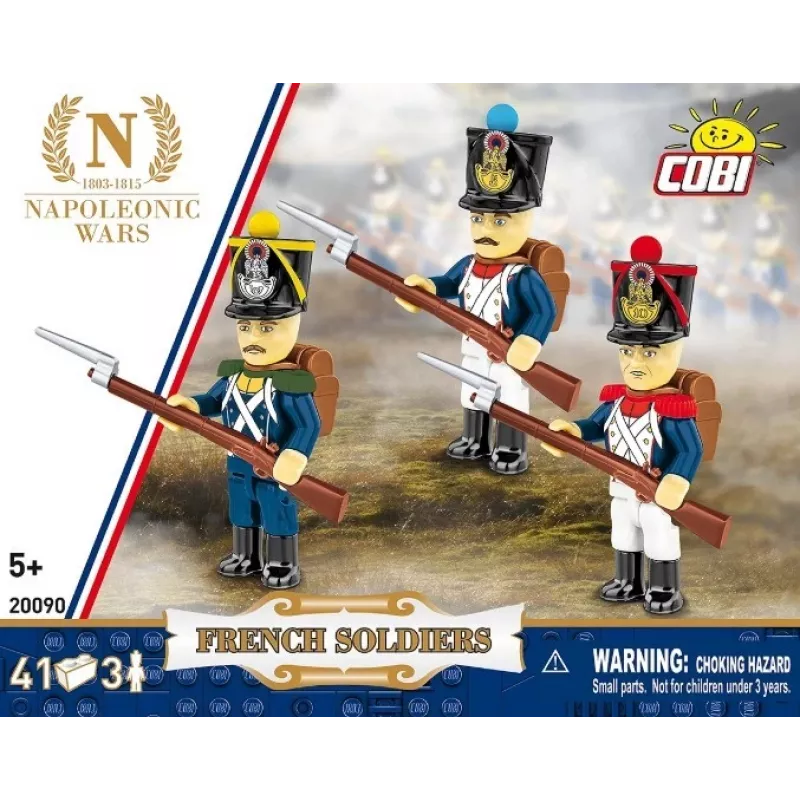 Set di mattoncini Soldati francesi, 41 pezzi