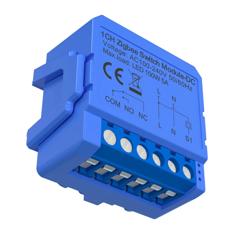 Modulo relè ZigBee 1 canale Avatto ZWSM16-DC32V-1, contatto libero da potenziale, DC 32V