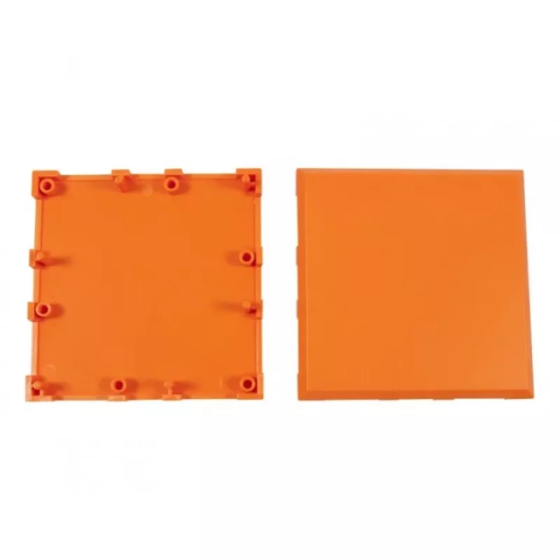 ALLNET Brick'R'knowledge custodia in plastica 2x2 arancione parte superiore e inferiore confezione da 10