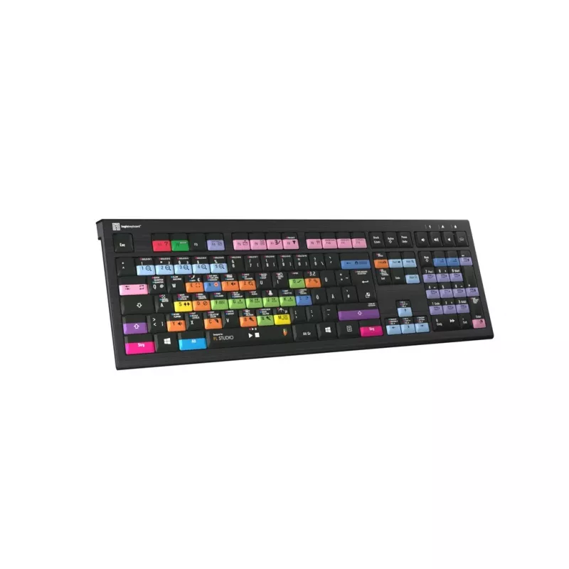 Tastiera Logickeyboard LKB-FLS-A2PC-DE Universal USB QWERTZ tedesca nera