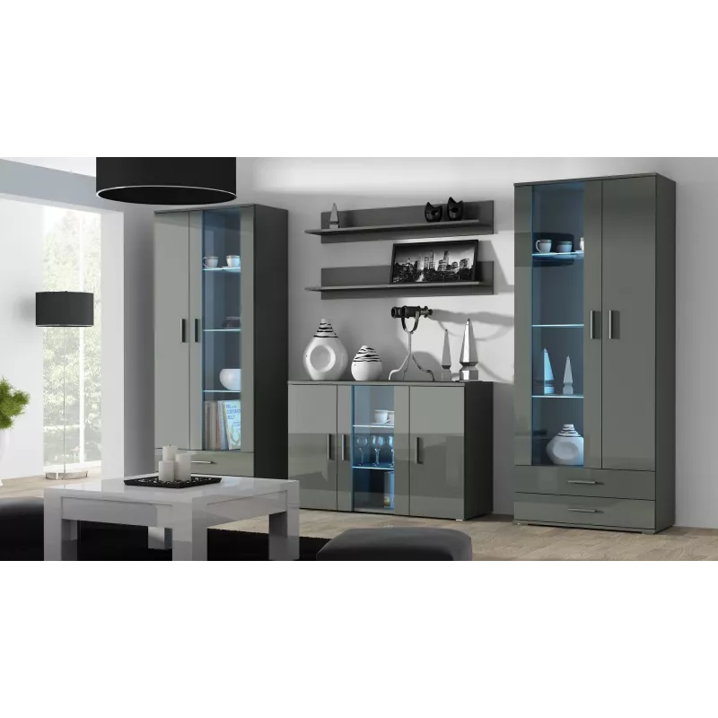 Cama Sideboard 120 cm SOHO S7 grigio/grigio lucido