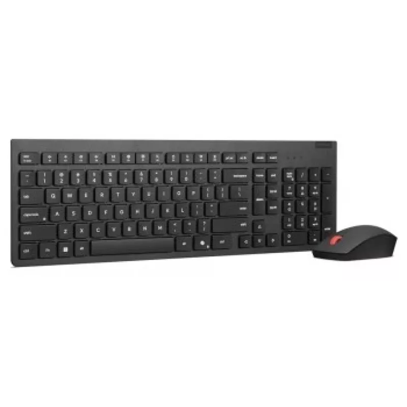 Set tastiera e mouse wireless Lenovo Essential Wireless Combo Gen2 — nero, layout compatto, connessione wireless