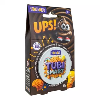 Pasta modellabile TUBAN TUBI SMART – UPS! 50 g, marrone, bambino, 95×35×165 mm