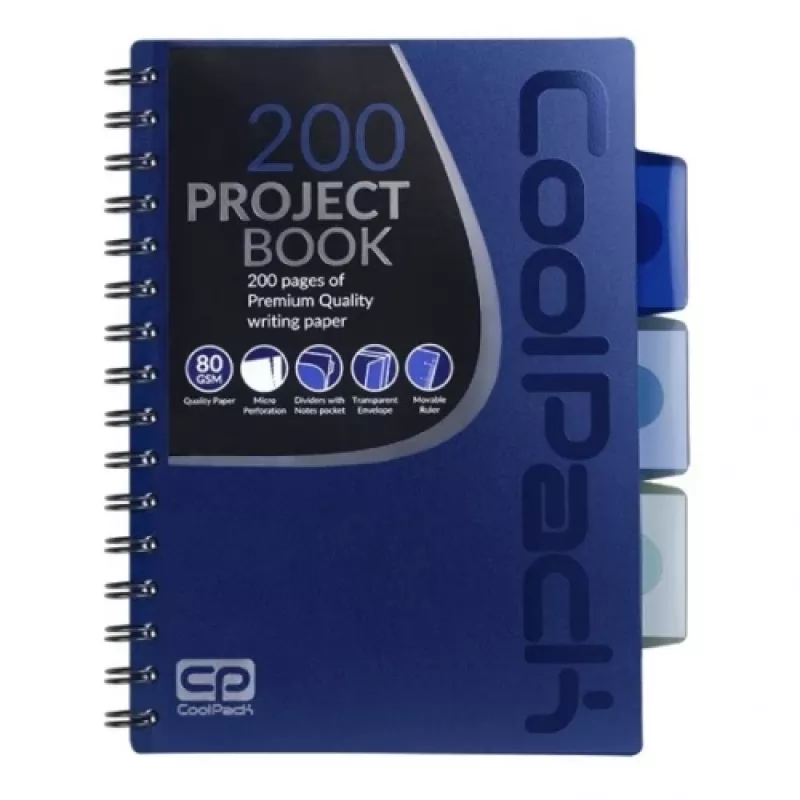 Quaderno a spirale A5 Coolpack blu scuro