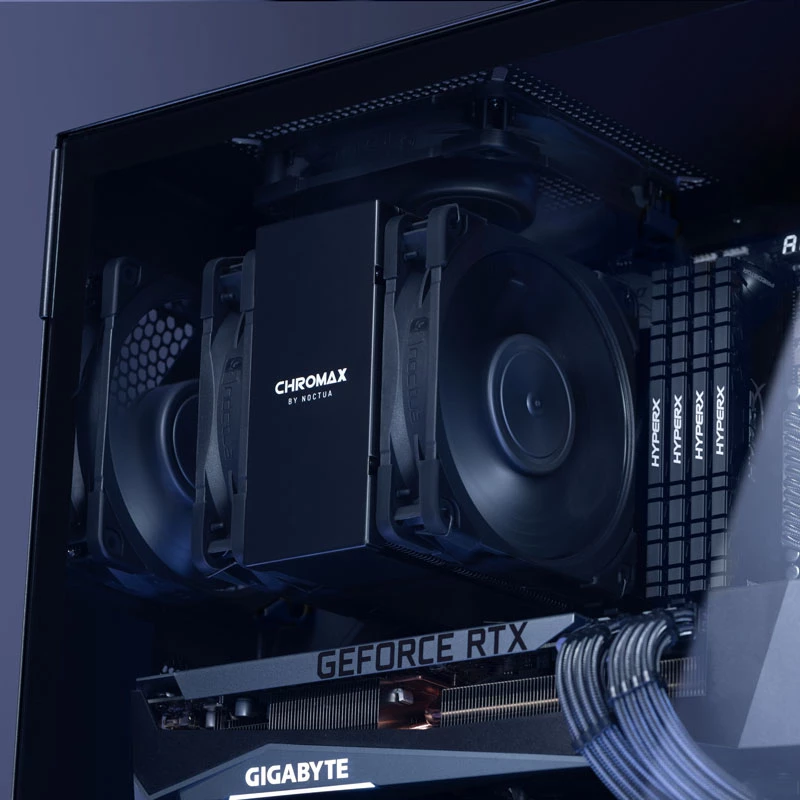 Noctua NA-HC8 chromax.Nero copri dissipatore