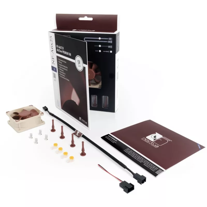 Ventola per case Noctua NF-A6x25 5V — 60 mm, 3000 giri/min, 29,2 m³/h, bianco