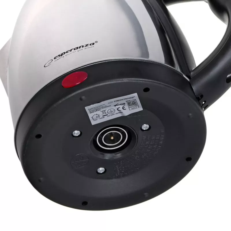 Bollitore ESPERANZA 1,0 L acciaio inox e plastica, 1350 W, senza filo, spegnimento automatico