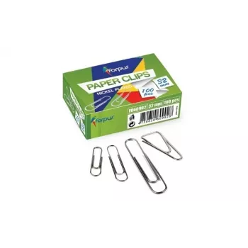 Clip Forpus, metallo bianco, 50 mm, rotonde, ondulate (100) 1104-106