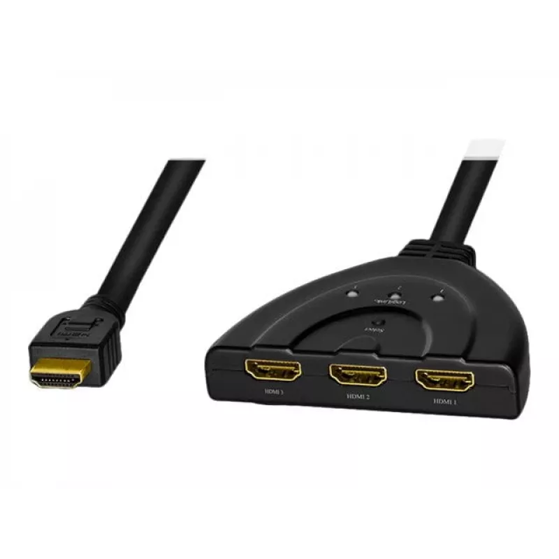 LogiLink - Splitter/switch video/audio - 3 x HDMI - Desktop