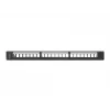 Patch panel 1U LANBERG PPKS-1124-B, 24 porte, 1U, ABS, nero, 482,6×44,5×154 mm