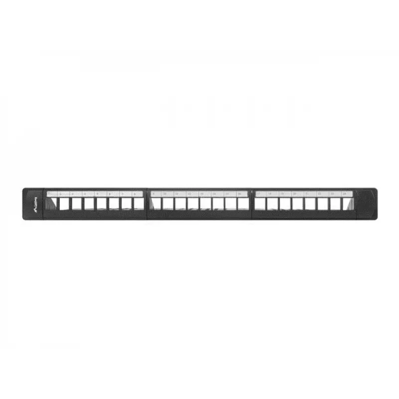 Patch panel 1U LANBERG PPKS-1124-B, 24 porte, 1U, ABS, nero, 482,6×44,5×154 mm