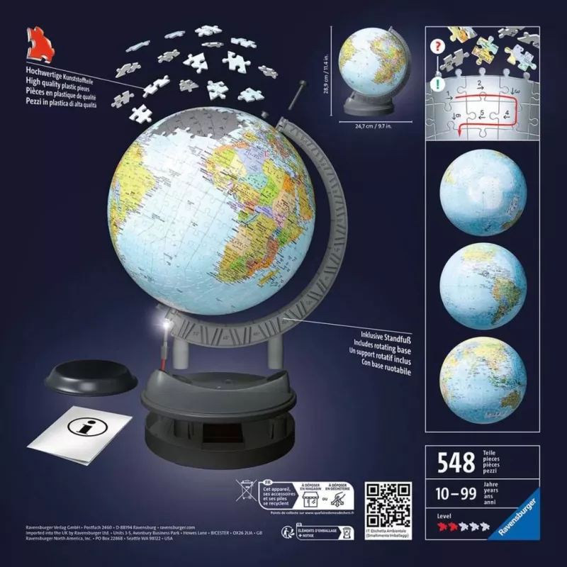 Ravensburger puzzle 3D a sfera con luce
