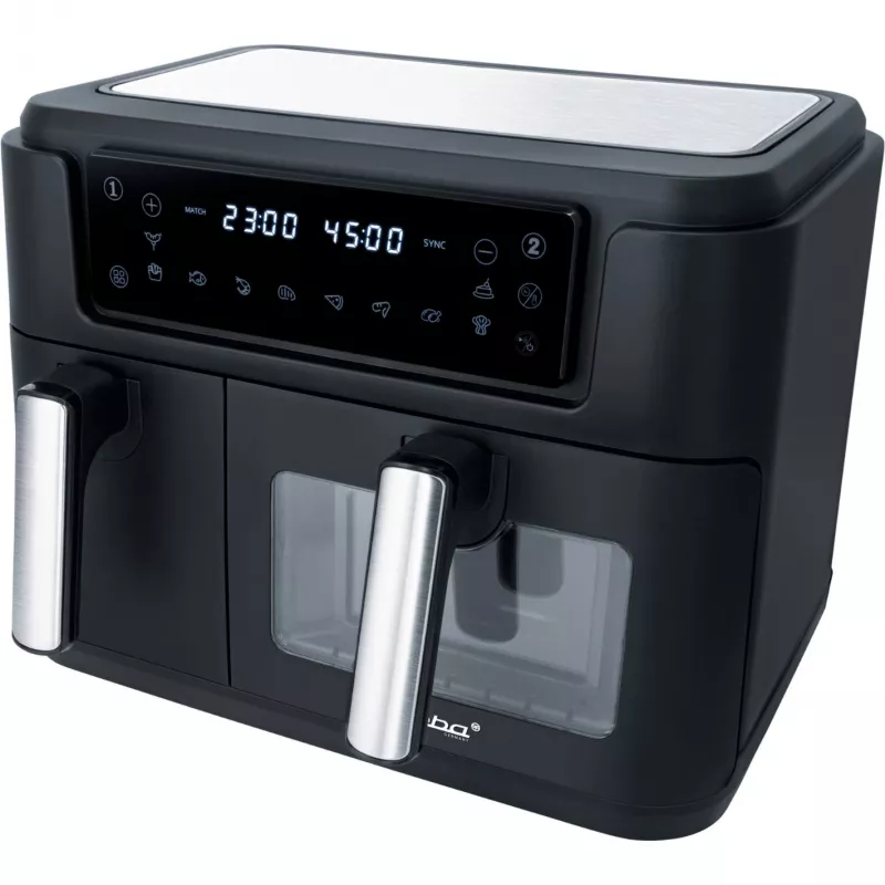 Friggitrice ad aria duale HF 9500 DUO (nero, 2.400 Watt, 2 cestelli 6 L + 3,5 L)