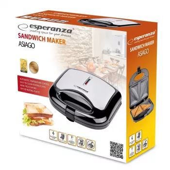 Esperanza ASIAGO sandwich maker 1000 W nero, bianco