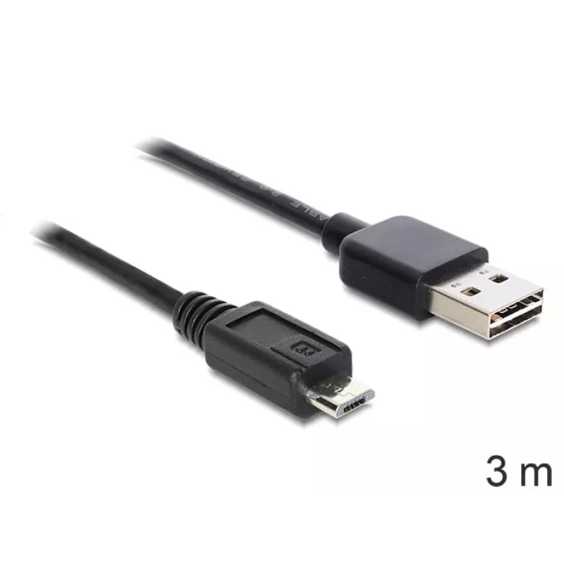 Cavo USB DeLOCK EASY-USB 2.0-A - USB 2.0 Micro-B 3 m