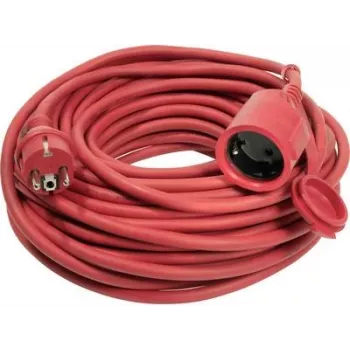 Prolunga AS Schwabe 60264 — 25 m, rossa, prolunga elettrica per esterni/interni