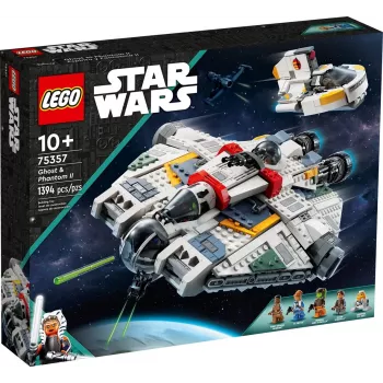 Set LEGO Star Wars 75357 — The Ghost e Phantom II, 1.394 pezzi, 4 minifigure, età 10+