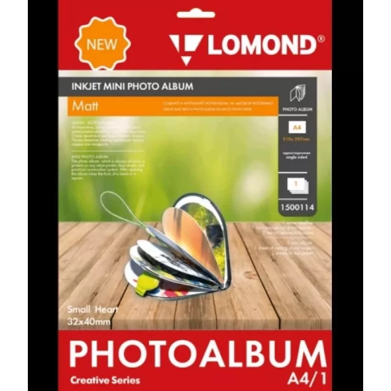 Mini album inkjet Lomond Small Heart opaco 32x40 mm (piccolo)