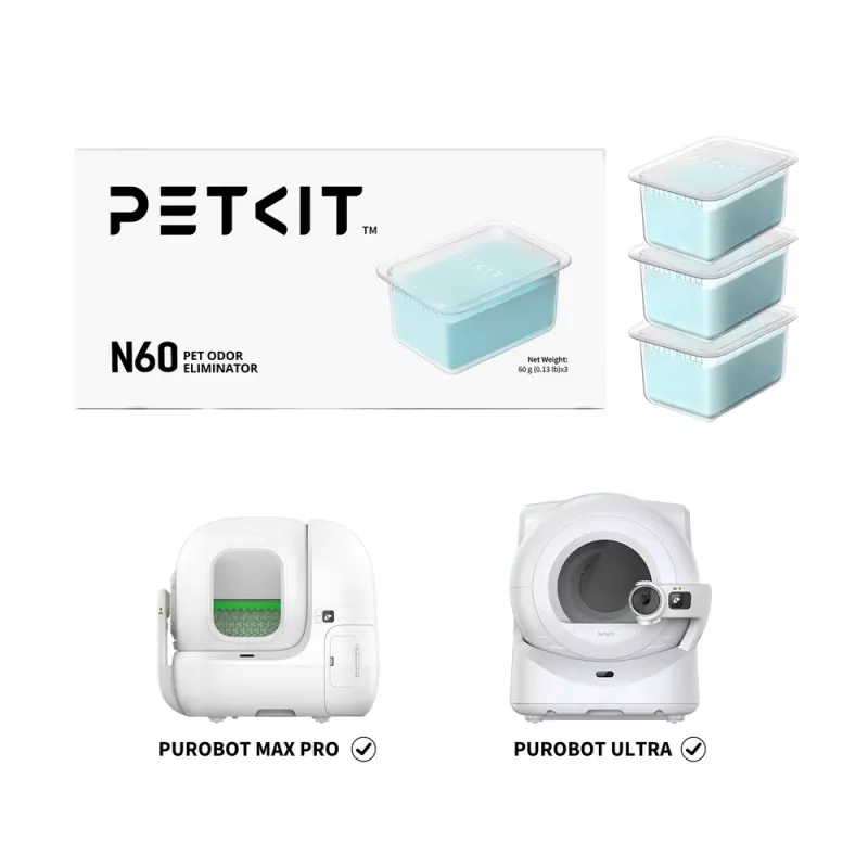 Deodorante per lettiera per gatti Petkit Purobot Ultra N60 3 pezzi (P9224)