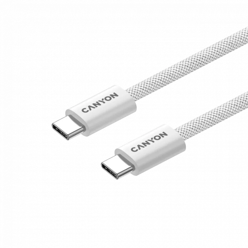 CANYON Cavo OnWire 60MG C-C 60W Magnetico Intrecciato 1m Bianco