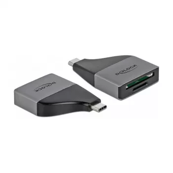 Lettore di schede DeLOCK 64117 USB 3.2 Gen 1 Type-C grigio