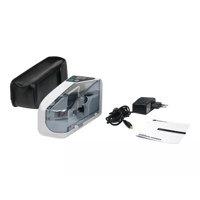 Safescan 2000 contabanconote portatile, 600 banconote/min, alimentazione a batteria o a rete