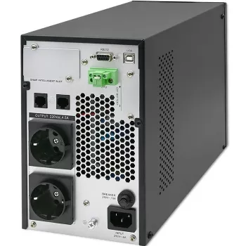 UPS Qoltec gruppo di continuità | 1kVA | 1000W | fattore di potenza 1,0 | LCD | EPO | USB | Online