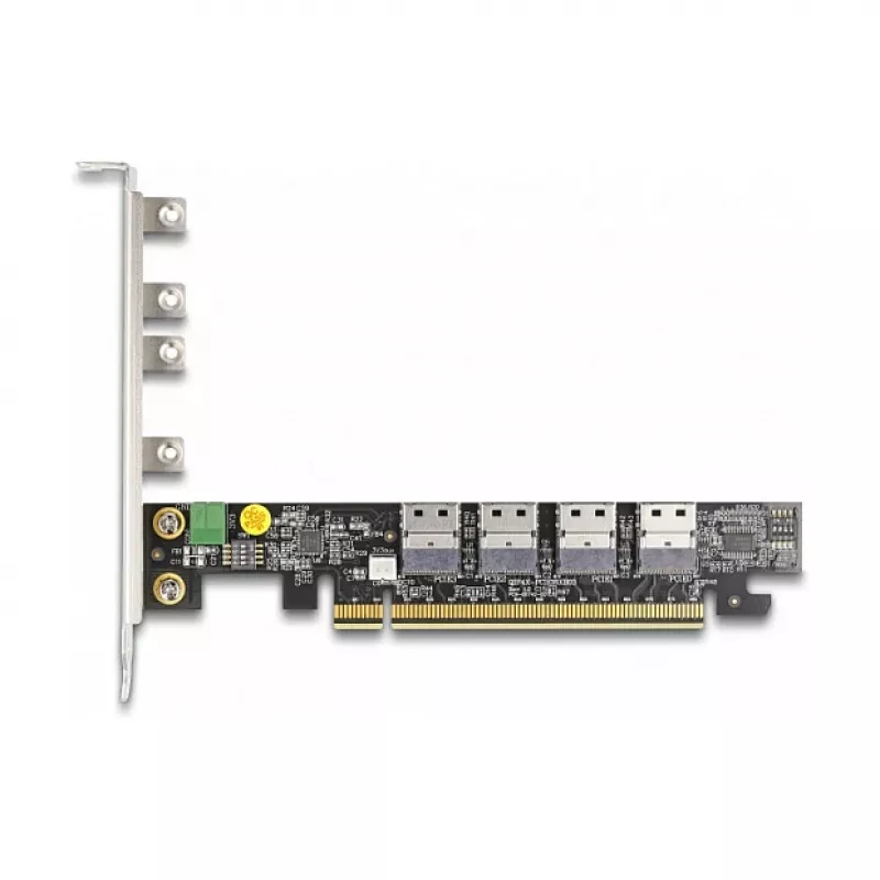 Scheda PCI Express x16 DeLOCK a 4 x interne SFF-8654 4i NVMe Bifurcation