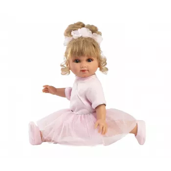 Bambola neonato Llorens Elena Ballerina altezza 35 mm stoffa e vinile beige rosa bianco consigliata da 3+