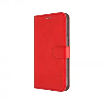 Custodia in pelle FIXED per Samsung Galaxy A36 5G – rossa, protezione frontale e posteriore, fori precisi