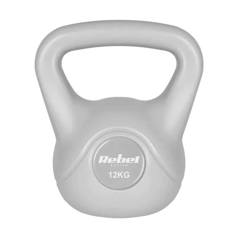 Kettlebell REBEL ACTIVE bituminoso Grigio 12 kg