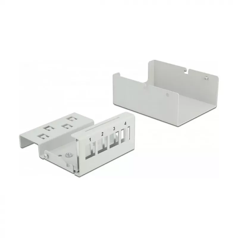 Patch panel keystone DeLOCK 43407 4 porte grigio