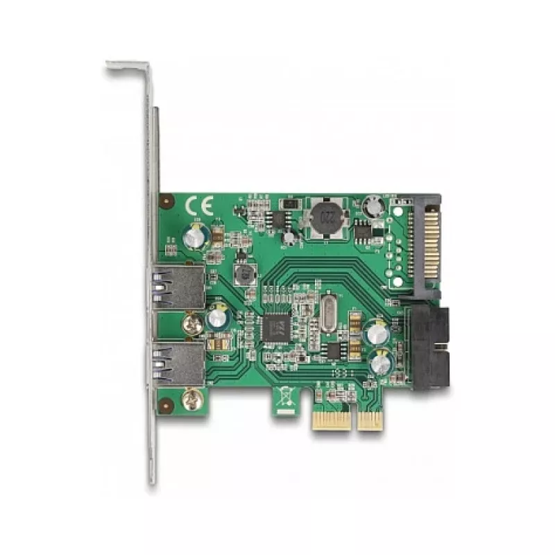 Scheda DeLOCK PCI Express x1 con 2 x USB 3.2 Gen 1 Type-A + 1 x header interno a 19 pin