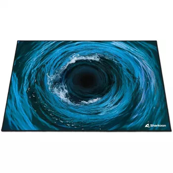 Sharkoon SKILLER SFM12 Undertow tappetino da scrivania, 140 x 100 cm, nero/blu/bianco