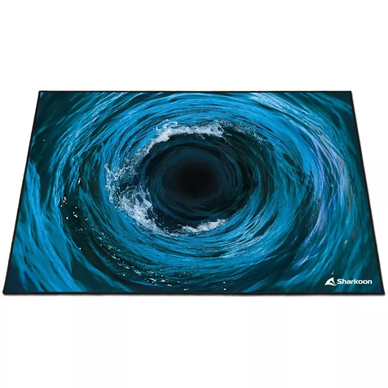 Sharkoon SKILLER SFM12 Undertow tappetino protettivo per pavimento, 140 x 100 cm, nero/blu/bianco
