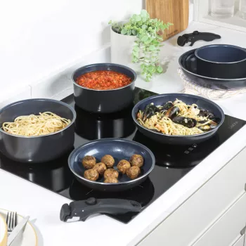 Set pentole Russell Hobbs RH03321EU7 — 8 pezzi, antiaderente, lavabile in lavastoviglie