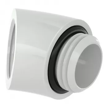 Adattatore angolare 45° Barrow TDWT45-V2 W – G1/4 filettatura maschio a G1/4 filettatura femmina, bianco
