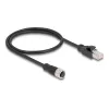 DeLOCK cavo adattatore M12 codifica D 4 poli connettore femmina su connettore maschio RJ45 50 cm
