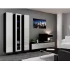 Cama composizione mobili soggiorno VIGO 2 nero/bianco lucido