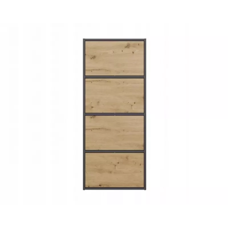 Comodino ALMA, antracite/rovere artisan
