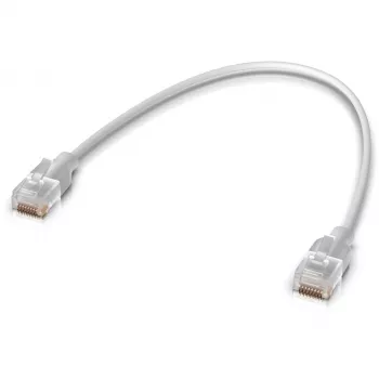 Ubiquiti UACC-Cable-Patch-EL-0.15M-W Cavo di rete traslucido, bianco Cat6
