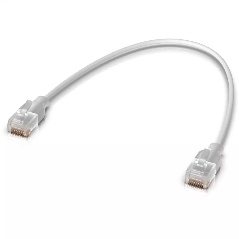Ubiquiti UACC-Cable-Patch-EL-0.15M-W Cavo di rete traslucido, bianco Cat6