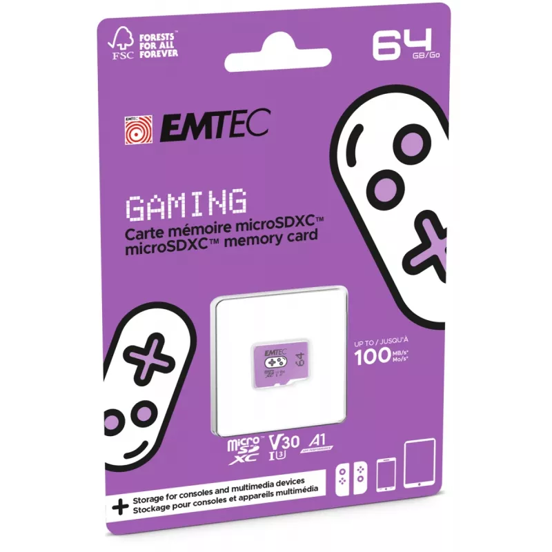 Scheda di memoria Emtec 64 GB MicroSDXC UHS-I ECMSDM64GXCU3G