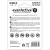 Batteria ricaricabile NiMH cilindrica everActive EVHRL14-5000, 1,2 V, 2 pz., altezza 51,5 mm