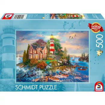 Leuchtturm am Felsen, puzzle 500 pezzi