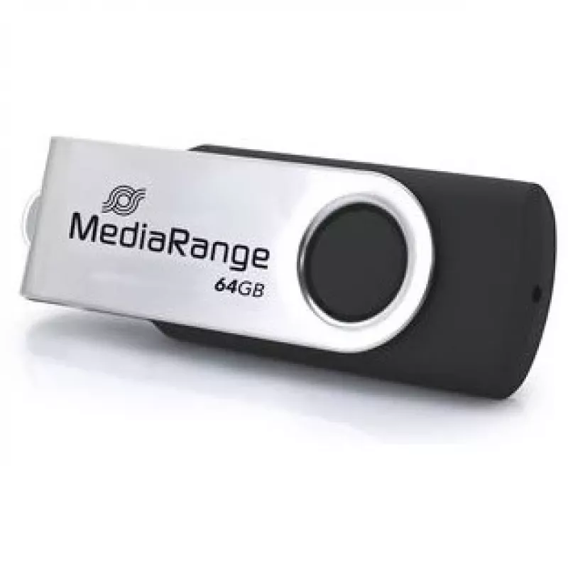 Chiavetta USB MediaRange MR1953 64 GB USB Type-C 3.2 Gen 1 (3.1 Gen 1) Swivel, nero/argento