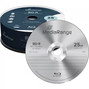 Supporto vergine BD-R MediaRange MR514 25 GB 25 pz.